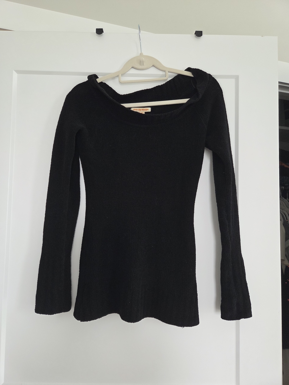 Black Women's Off-Shoulder Sweater